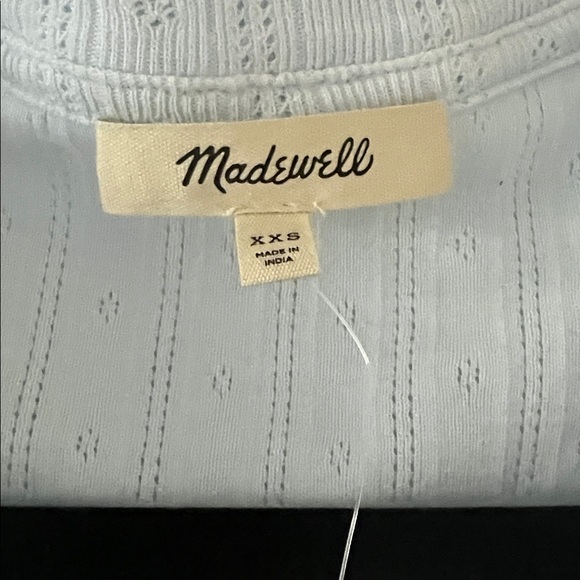 Madewell sky blue pointelle top - Picture 3 of 5